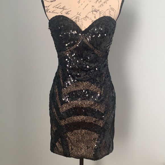 Jovani Dress | Black Sequin and Lace size 4 - Picture 3 of 5